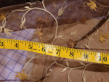 Load image into Gallery viewer, Drapery Floral Sheer Fabric - Brown