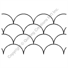 Load image into Gallery viewer, Clamshell Background 2 Inch Quilting Stencil