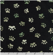 Load image into Gallery viewer, Robert Kaufman Whiskers &amp; Tails Paw Print - Black
