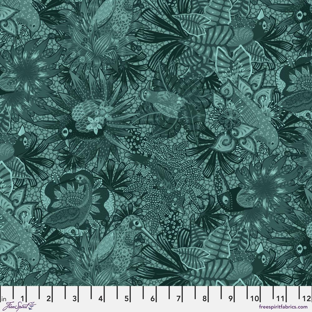 Free Spirit Tropicalism Caracas Monochrome - Teal