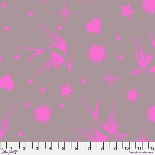 Tula Pink Neon True Colours Neon Fairy Flakes - Mystic