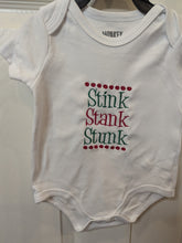 Load image into Gallery viewer, Stink Stank Stunk embroidered baby onesie
