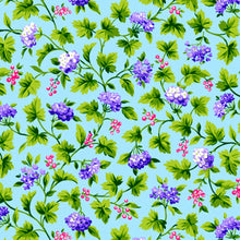 Load image into Gallery viewer, Quilting Treasures Bliss Floral Vine - Blue
