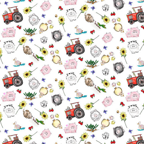 Studio E A Trip To Farm Allover Motifs