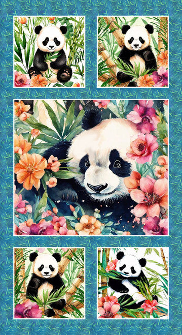 Blank Quilting Panda Paradise Panda Quilting Panel
