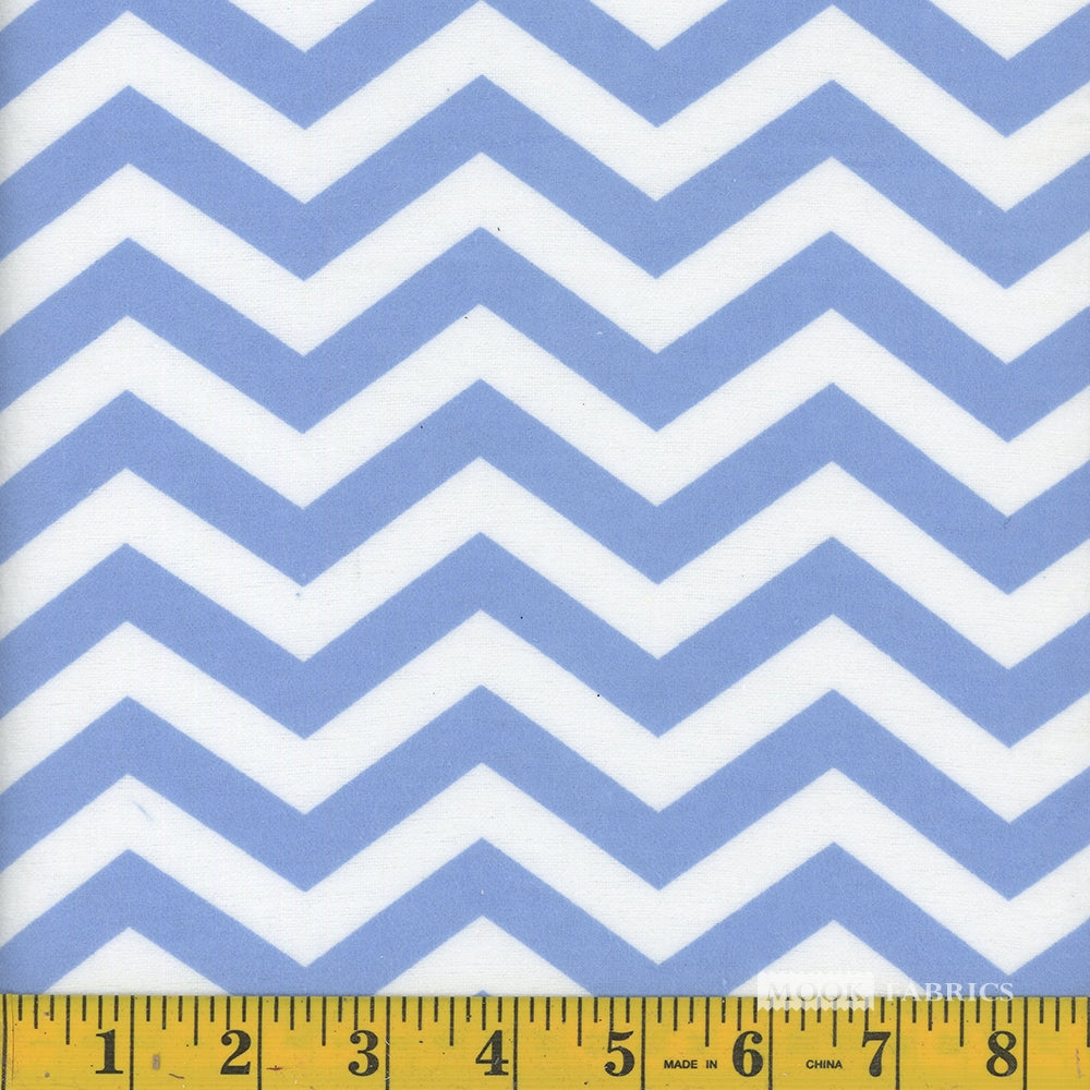 Chevron Flannel - Light Blue