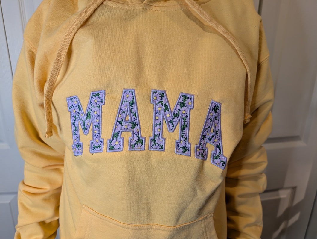 Embroidered ladies hoodie sweatshirt - Mama