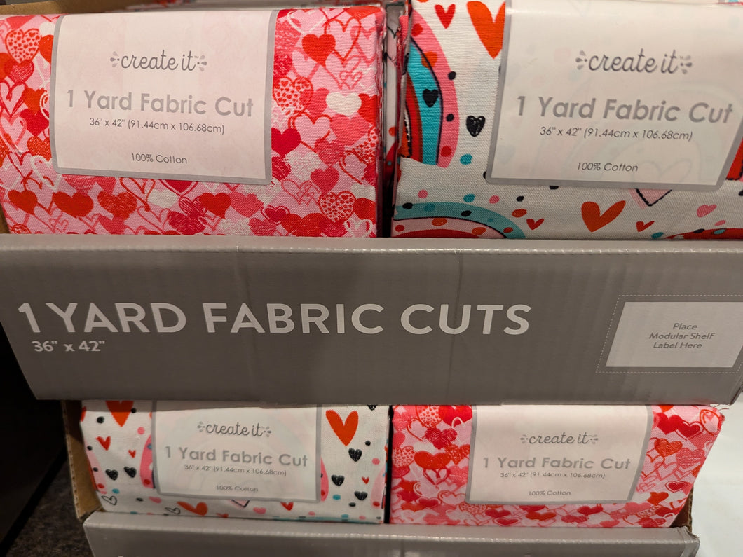 Create It Valentine Rainbows & Hearts 1 yard pre-cuts