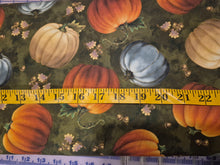 Load image into Gallery viewer, Quilting Treasures Harvest Elegance Pumpkins - Green
