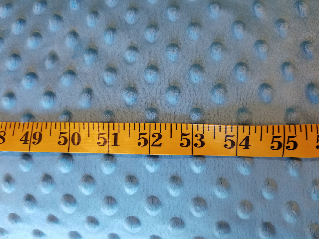 Aqua Blue Minky Dot Fabric