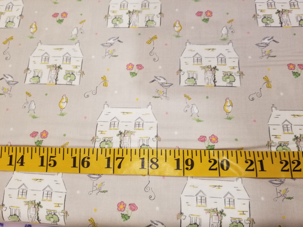 The Craft Cotton Company Cottage Garden - Yellow