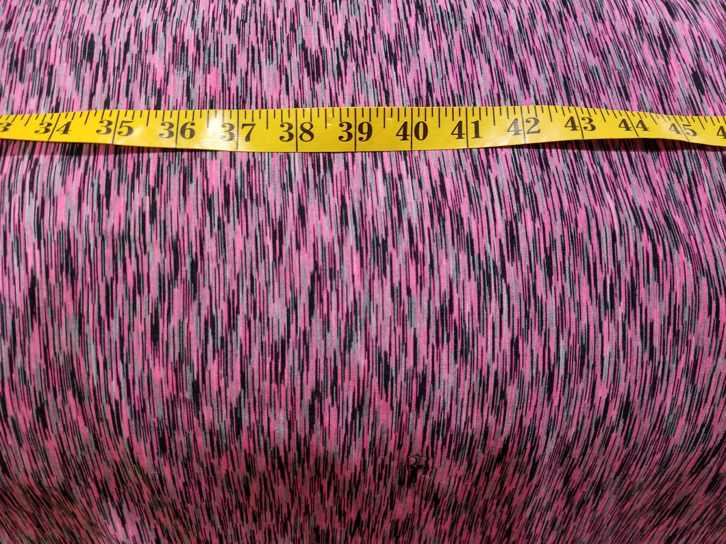 Brushed Back Knit Melange Pink & Charcoal