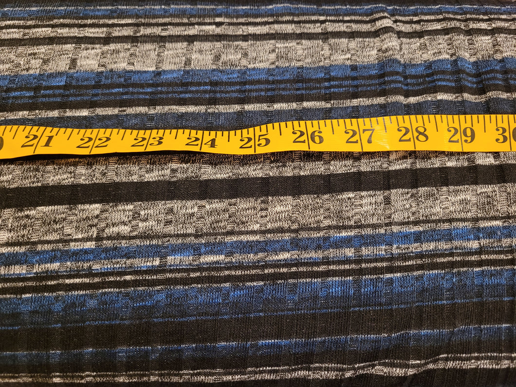 Melange Blue & Grey Sweater Knit Fabric