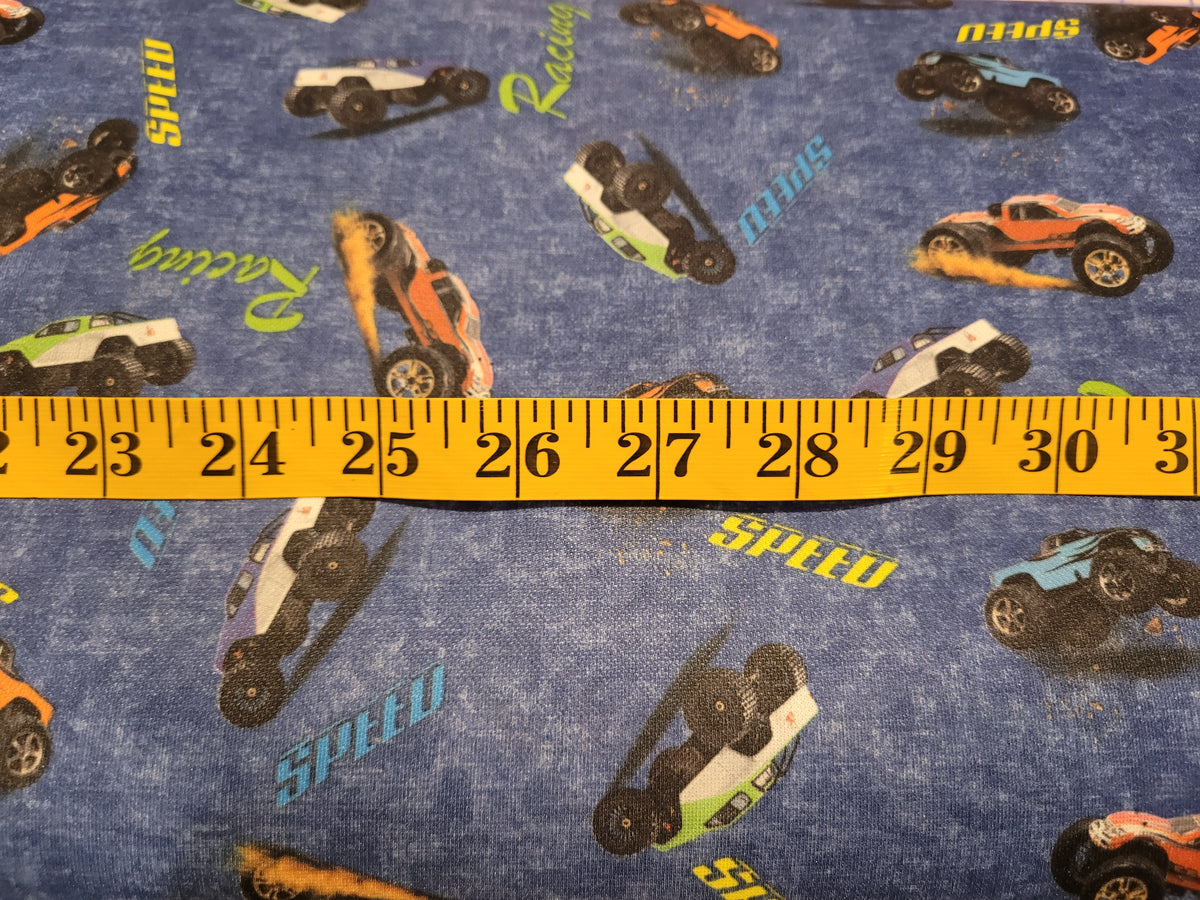 Race Cars PUL Fabric BecksFabrics Online Fabric Store Canada