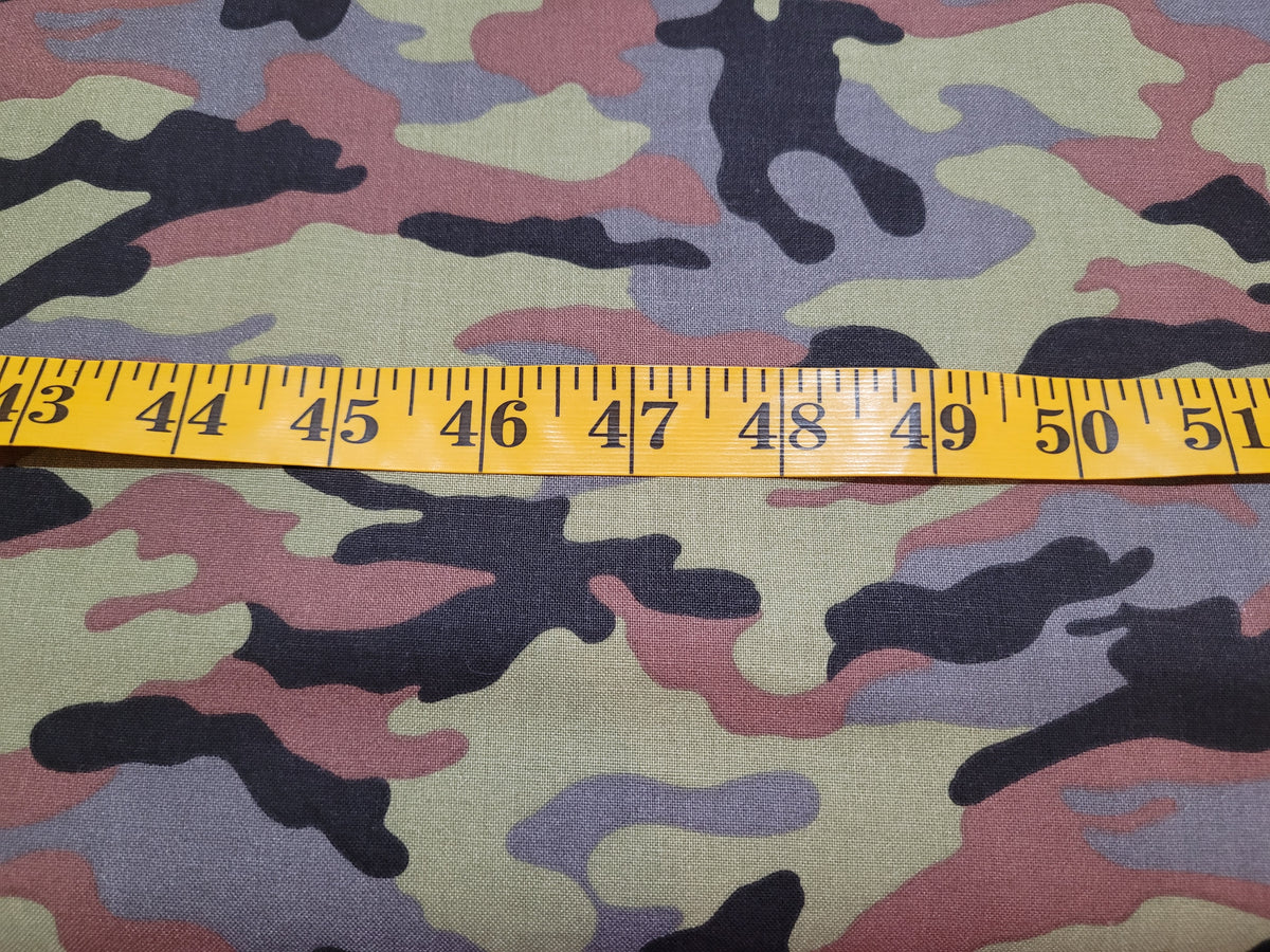 Camouflage Black & Olive - Canadian Online Fabric Store - BecksFabrics