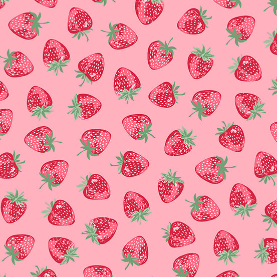 Andover Strawberry Jam Fabric - Red
