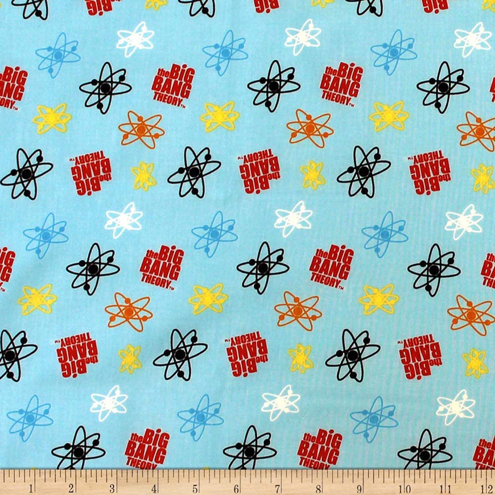 Camelot The Big Bang Theory Atoms Fabric - Blue