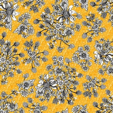 Blank Quilting Show Me The Honey Yellow Floral