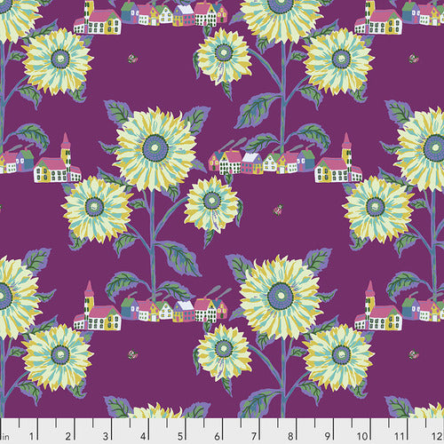 Souvenir Sunny Village Quilting Cotton - Aubergine