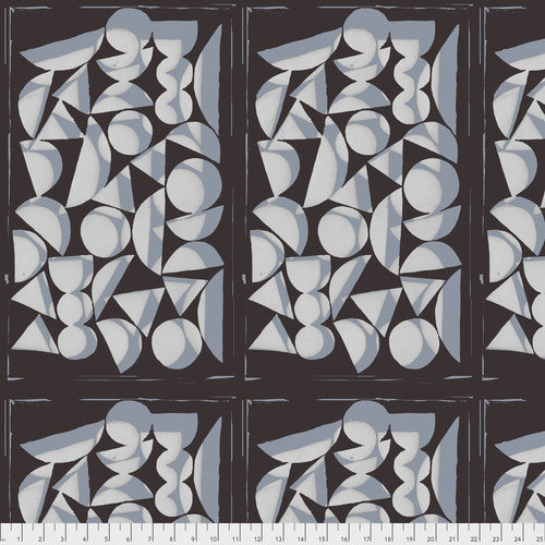 Vestige Shapes Charcoal Quilting Fabric