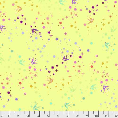 Tula Pink True Colours Fairy Dust Fabric - Lime