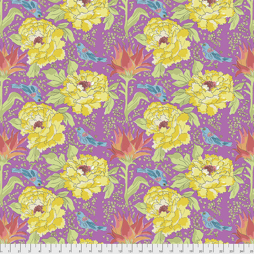 Colour Fusion Bird Of Paradise Fabric - Violet