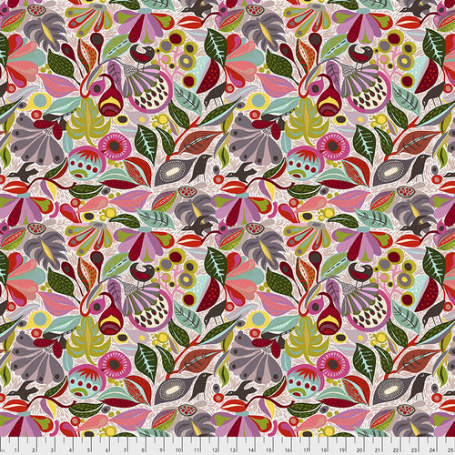 Vibrant Blooms In The Woods Quilting Cotton