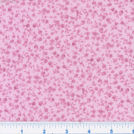Pink Floral Jersey Knit Fabric