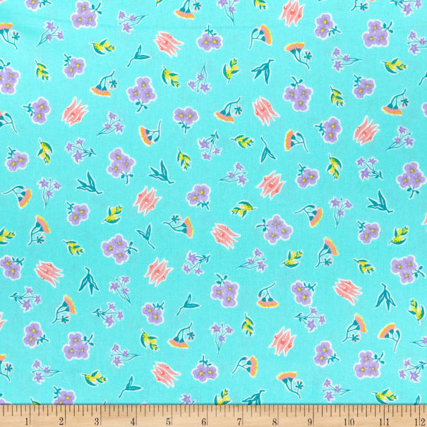 Nerida Hansen Around Oz Ditsy Floral - Coastal