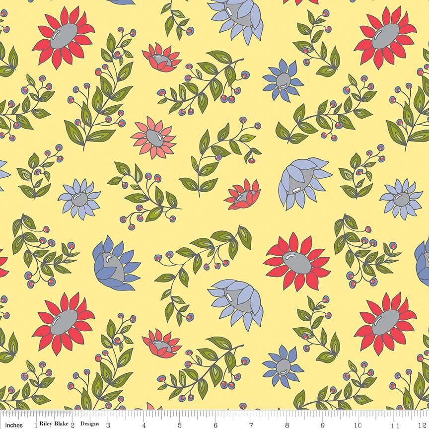 penny rose monday floral fabric