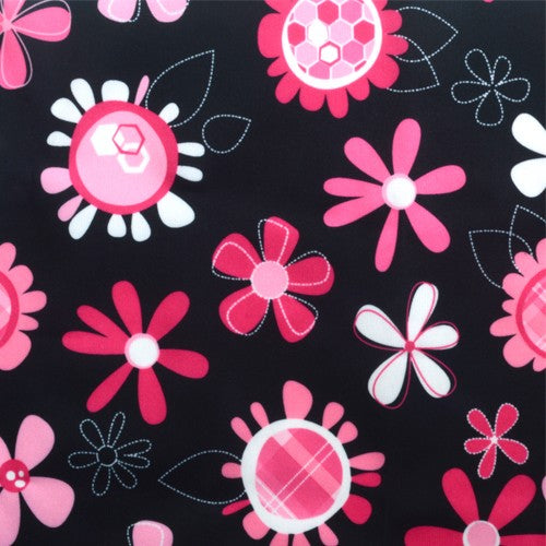 Pink Floral PUL Fabric 11