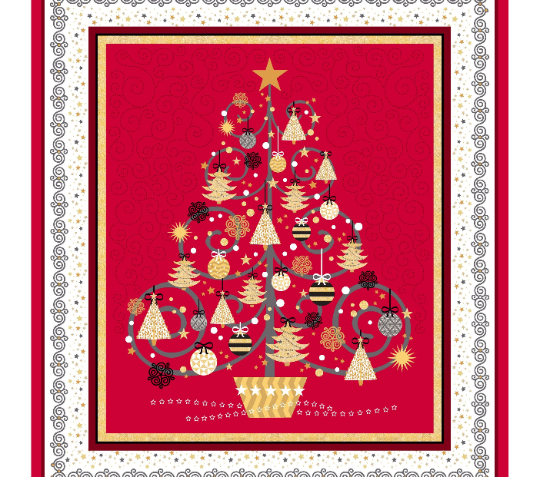 Quilting Treasures All That Glitters Christmas Tree Panel