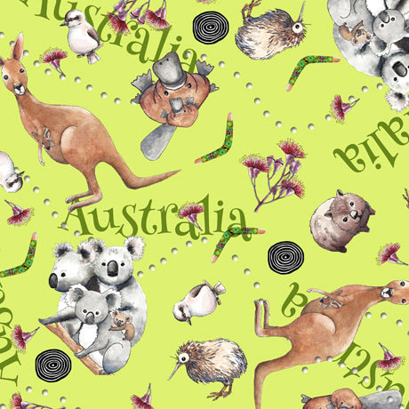 Quilting Treasures Kiwis & Koalas Animal Toss - Kiwi