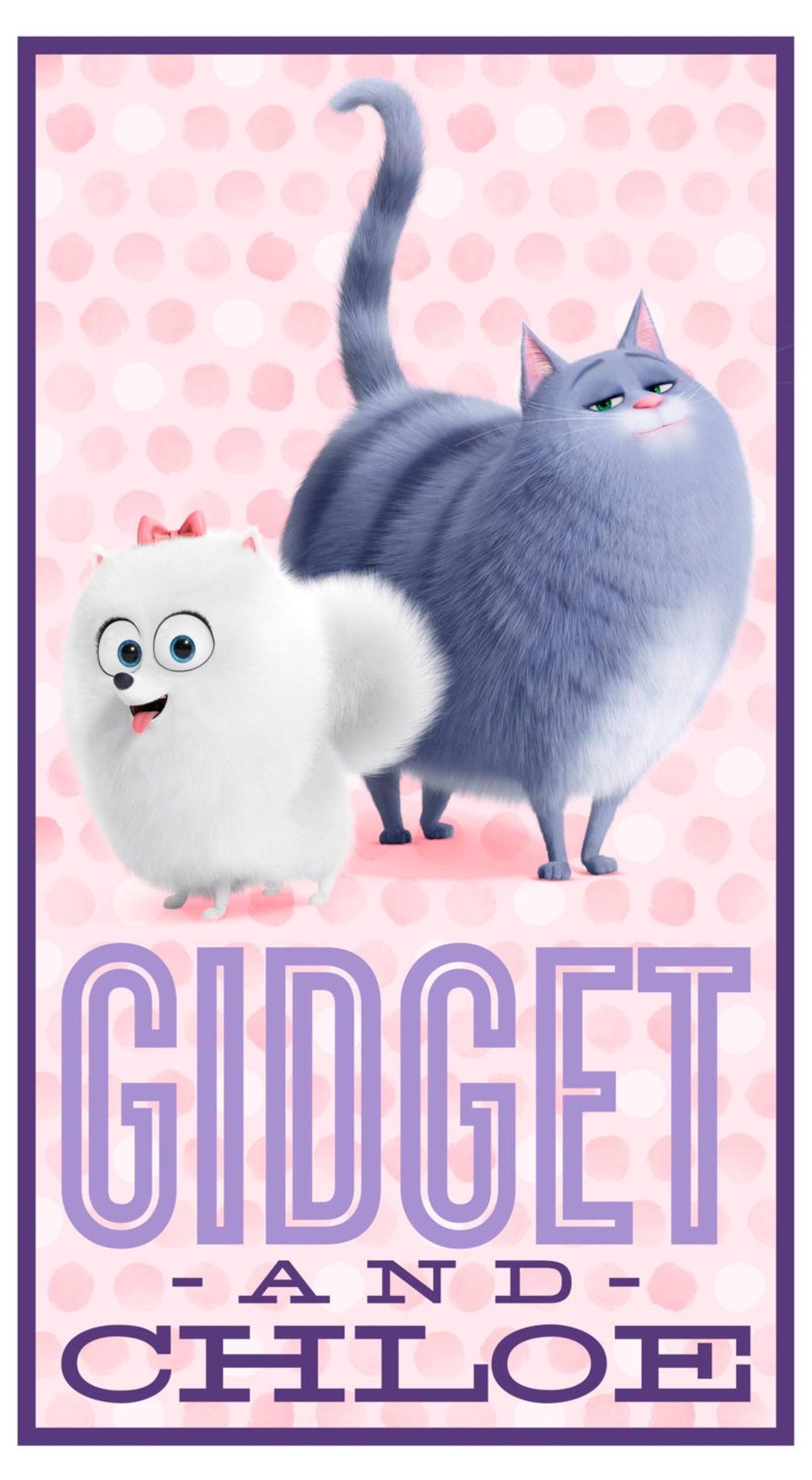 Secret Life Of Pets Gidget & Chloe Quilting Panel