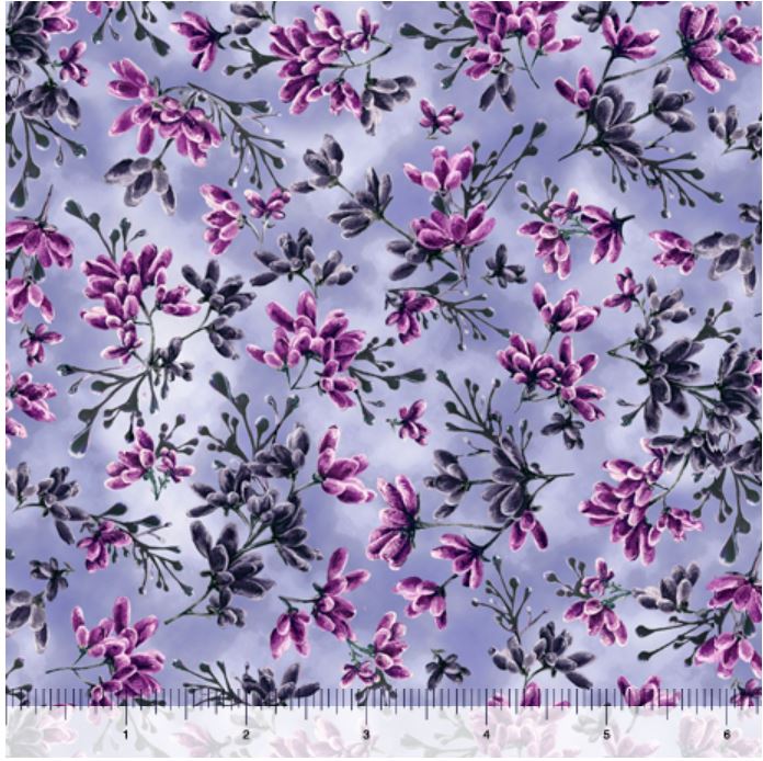 Quilting Treasures Simone Flower Buds - Violet
