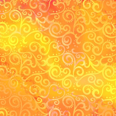 Ombre Scroll Yellow Blender Quilting Fabric