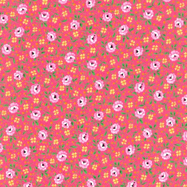 Quilting Treasures Bliss Floral & Dot - Pink