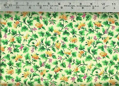 Quilting Treasures Bliss Floral Vine - Yellow