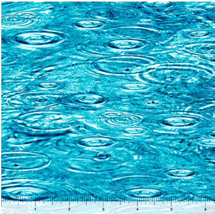 Quilting Treasures Open Air Raindrops On Water - Turquoise