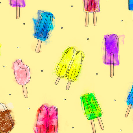 Quilting Treasures What's The Scoop Popsicle - Yellow