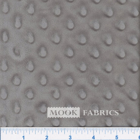 Grey Minky Dot Fabric