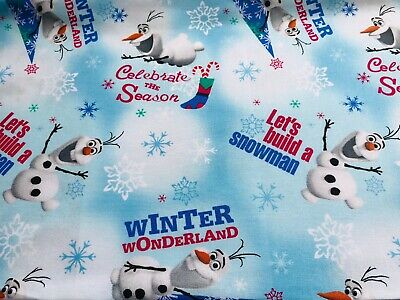 Frozen Olaf Winter Wonderland Quilting Fabric