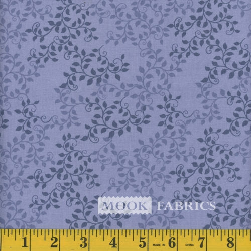 Leaves Quilt Backing Fabric - Navy