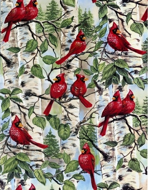 Baum Red Cardinal Fleece Fabric