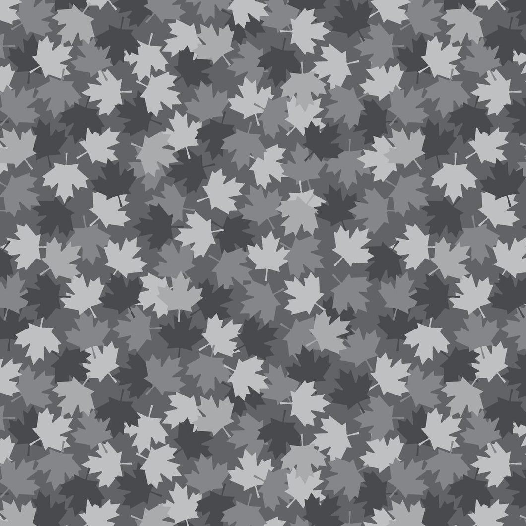 Windham Canadian Christmas Maple Leaves - Grey