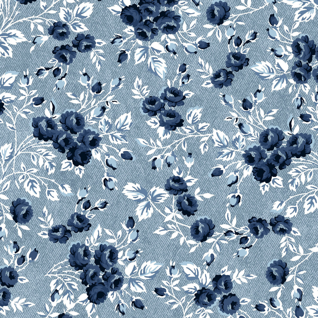 Windham Gina Blue Floral Fabric