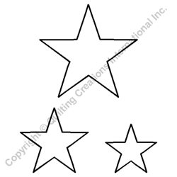 Star Block 1.5, 2, and 3 Inch Quilting Stencil